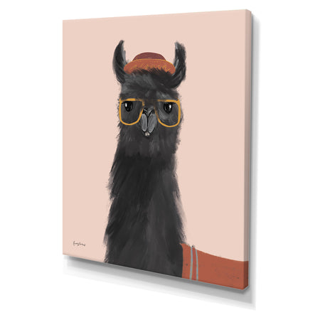 Delightful Alpacas IV - Cottage Canvas Wall Art