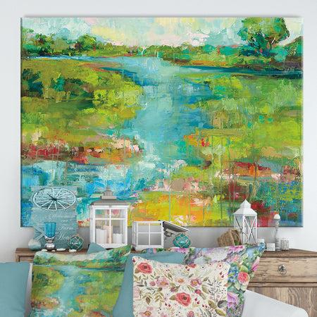 Porch Den 'Spring Marsh - Cottage Canvas Wall Art