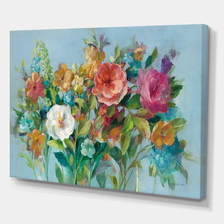 Country Florals - Cottage Canvas Wall Art