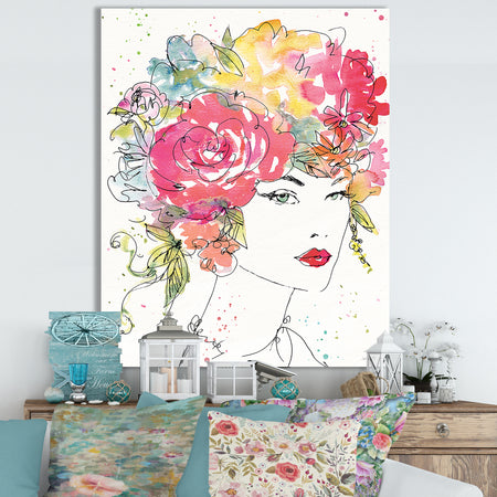 A Floral Figures I - Cottage Canvas Wall Art