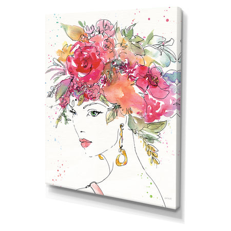 A Floral Figures II - Cottage Canvas Wall Art