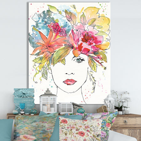 A Floral Figures III - Cottage Canvas Wall Art
