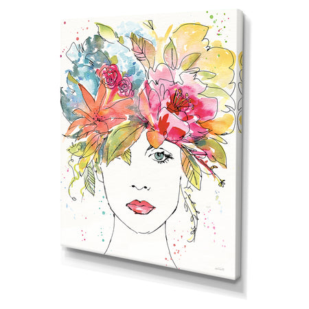 A Floral Figures III - Cottage Canvas Wall Art