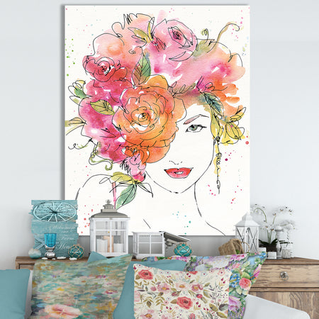 A Floral Figures IV - Cottage Canvas Wall Art