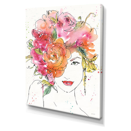 A Floral Figures IV - Cottage Canvas Wall Art