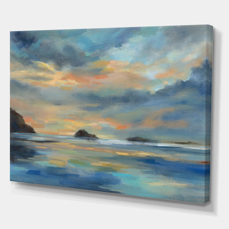 Pacific Sunset - Cottage Canvas Wall Art