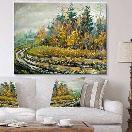 River on a Decline - Landscape Canvas Art Print
