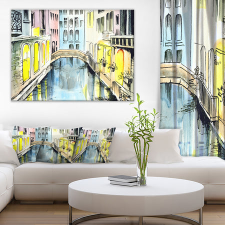 Canal in Venice - Cityscape Canvas Artwork