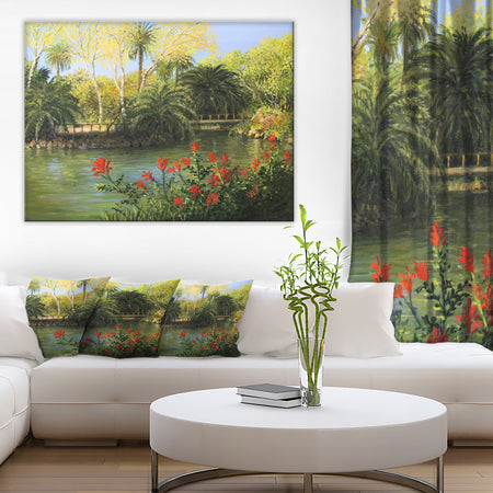 Garden of Eden - Landscape Large Canvas Print
