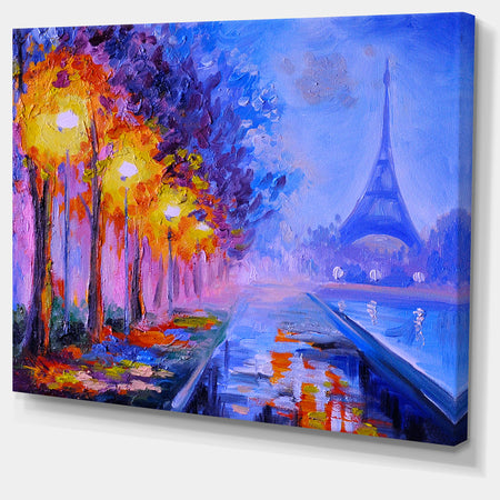 Eiffel from a Distance - Landscape Canvas Artwork
