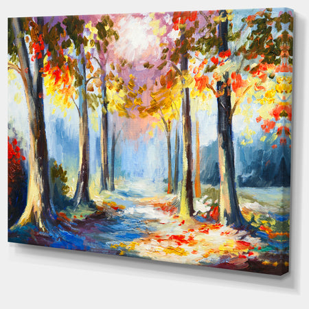Colorful Spring Forest - Landscape Canvas Art Print