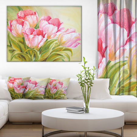 Bunch of Tulips Oil Painting - Floral Canvas Print