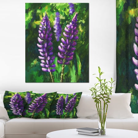Lupin Flowers - Floral Canvas Art Print