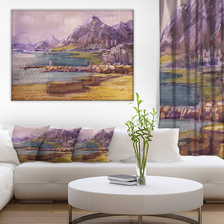 Purple Hills - Landscape Canvas Art Print