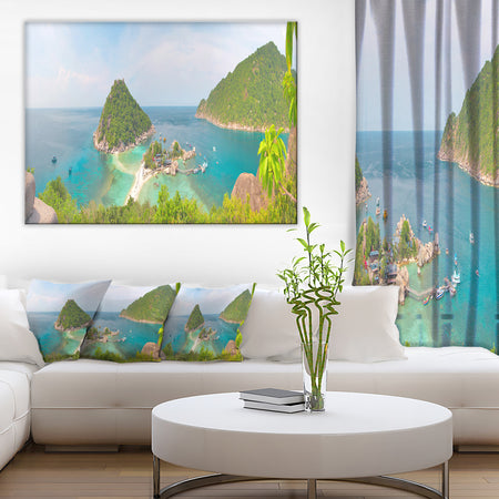 Tropical Island Panorama - Landscape Photo Canvas Print