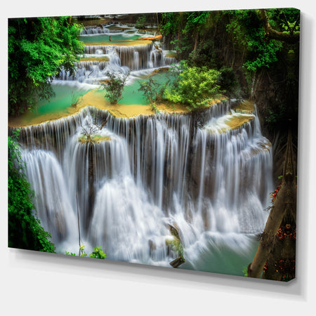 Huay mae Ka Min Waterfall Photography Canvas Print