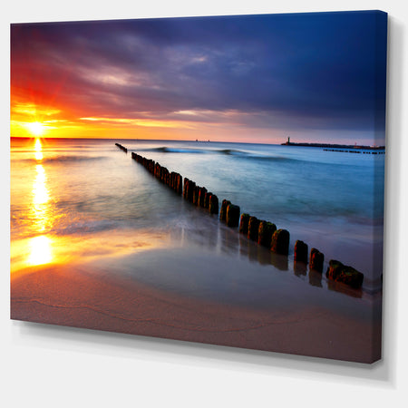Baltic Sea Poland Beach - Photography Canvas Art Print