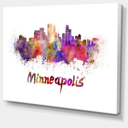 Minneapolis Skyline - Cityscape Canvas Art Print