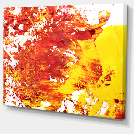 Textured Red and Yellow Art - Abstract Canvas Print