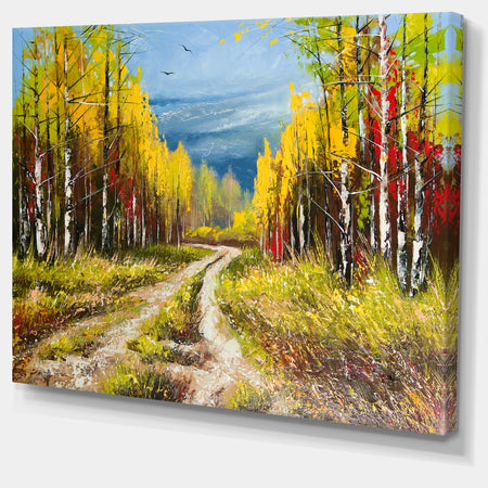 Golden Autumn - Landscape Canvas Art Print