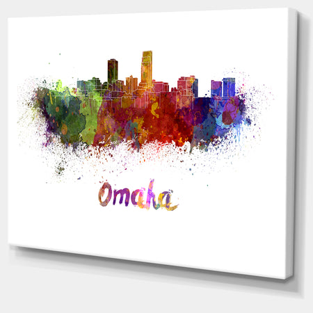 Omaha Skyline - Cityscape Canvas Art Print