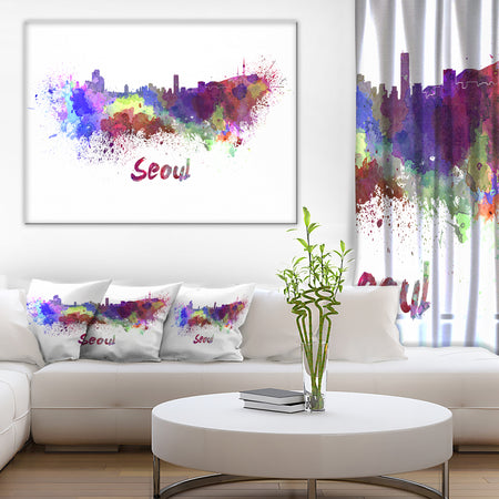 Seoul Skyline - Cityscape Canvas Artwork Print