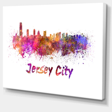 Jersey City Skyline - Cityscape Canvas Artwork Print