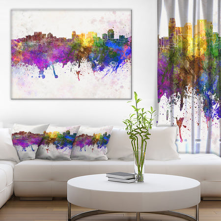 Salt Lake City Skyline - Cityscape Canvas Artwork Print