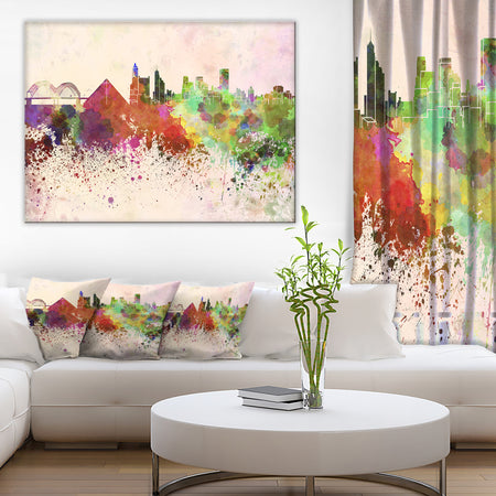 Memphis Skyline - Cityscape Canvas Artwork Print