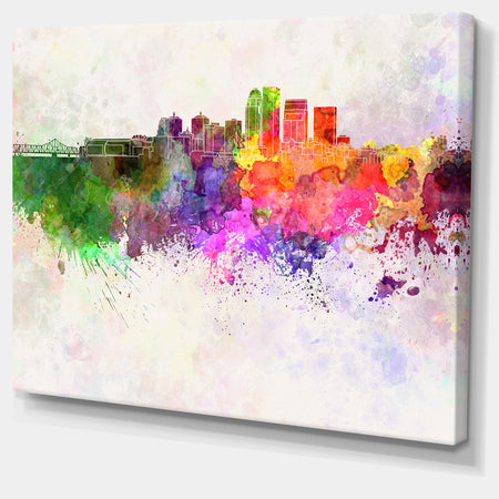 Louisville Skyline - Cityscape Canvas Artwork Print