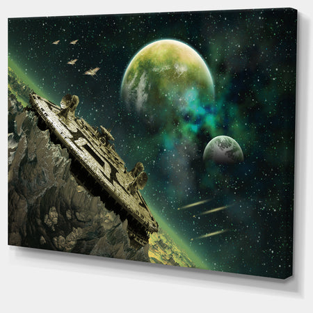 Alien Planet Digital Artwork Print on Canvas