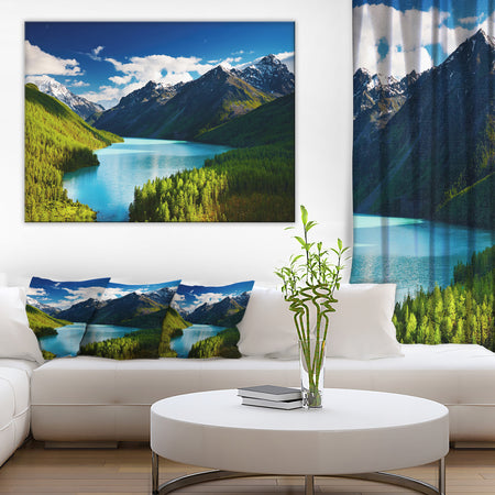 Mountain Lake in Dark Shade - Landscape Photo Canvas Art Print