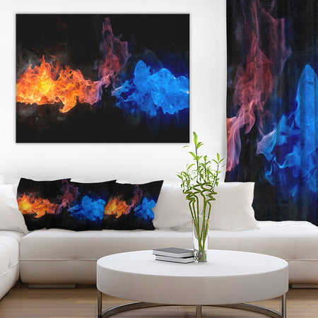 Blue and Red Fire Contemporary Artwork