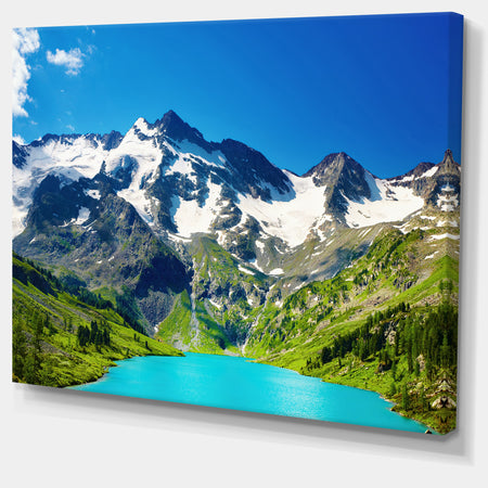 Green Mountain Lake Photography Canvas Art Print