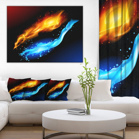 Fire and Water - Contemporary Art Canvas Print
