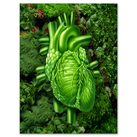 Green Healthy Heart - Contemporary Artwork