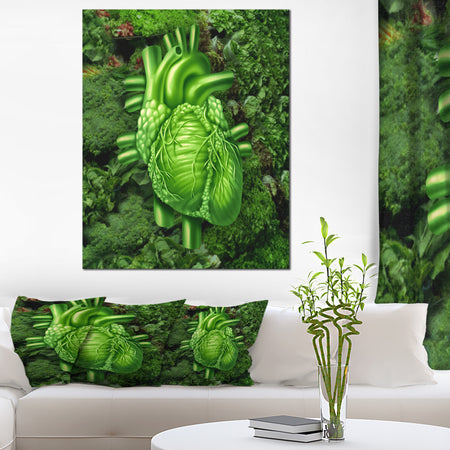 Green Healthy Heart - Contemporary Artwork
