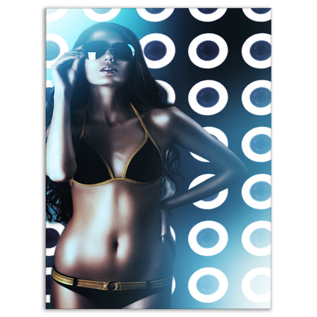 Hot Woman in Sunglasses - Sensual Digital Canvas Art Print