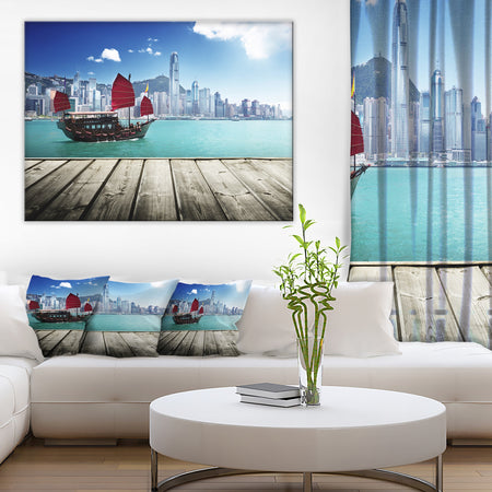 Hong Kong Harbor - Photography Canvas Art Print