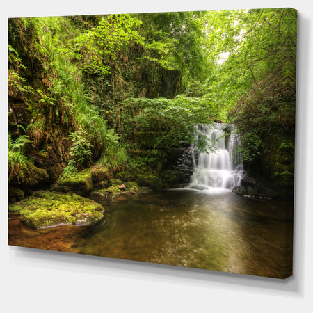 Water Flowing over Rocks - Landscape Photo Canvas Print