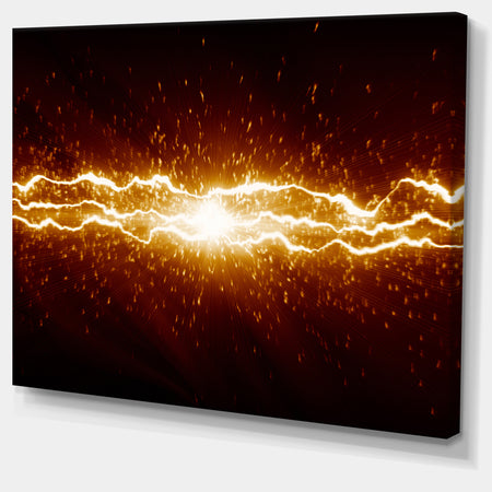 Lightning on Dark Sky - Contemporary Canvas Art Print