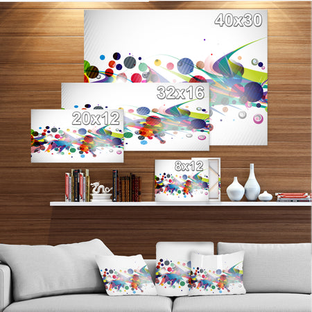Colorful Circles and Shapes - Abstract Digital Canvas Print