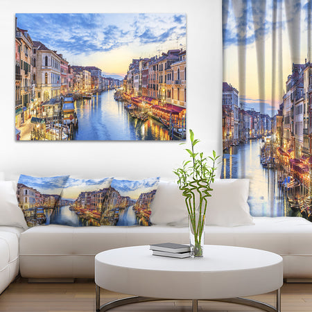 Grand Canal Panorama - Landscape Photo Canvas Print