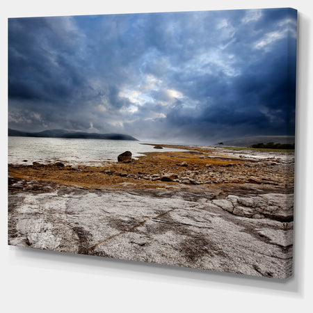 Norway Ocean Coast Land Photo- Landscape Canvas Print