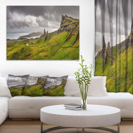 Storr Mountains Panorama - Landscape Photo Canvas Print