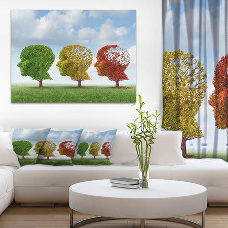 Brain Aging - Digital Canvas Art Print