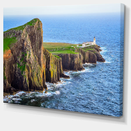Rocky Ocean Coastline Scotland Photo Canvas Art Print