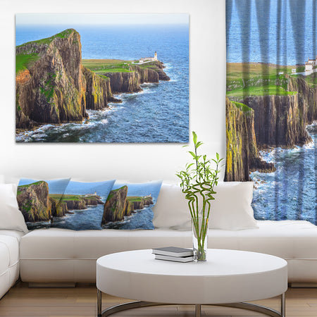 Rocky Ocean Coastline Scotland Photo Canvas Art Print