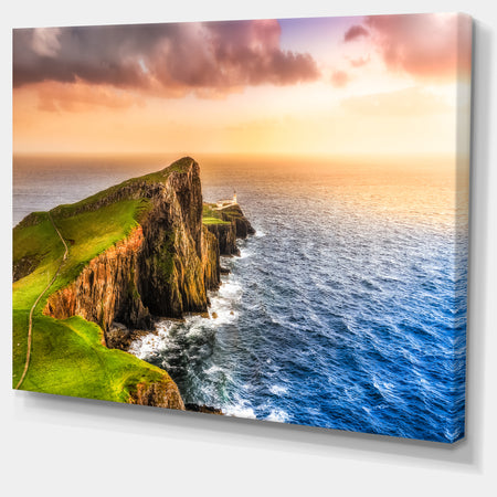 Ocean Cost at Sunset - Photography Canvas Art Print