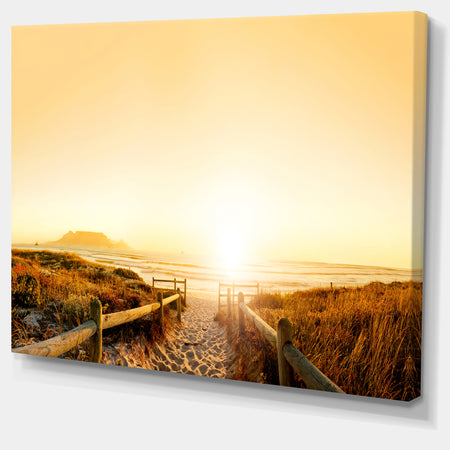 Beach near Cape Town Panorama Photo Canvas Art Print